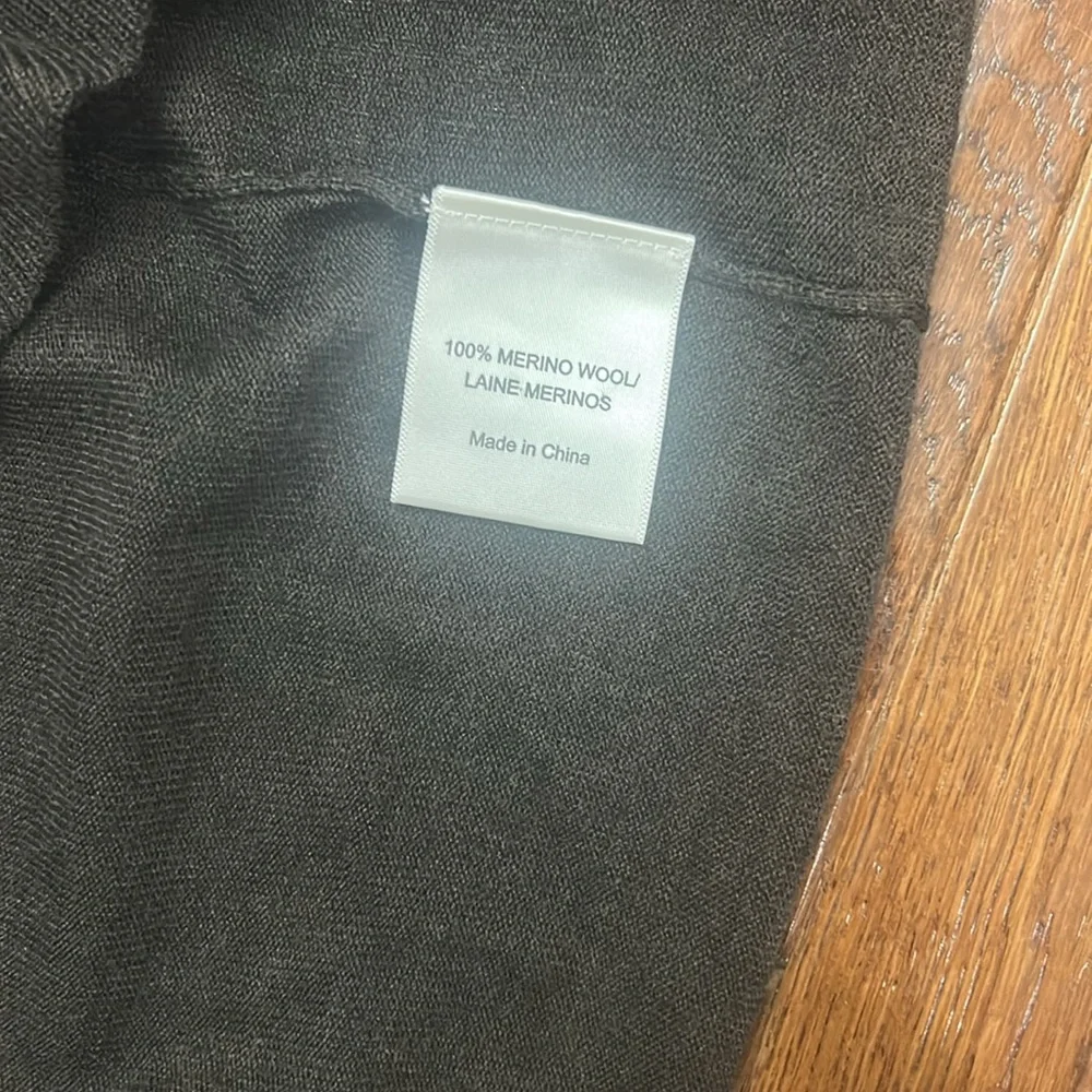 Tory Burch chocolate brown wool Ruffled Cardigan - Picture 4 of 4